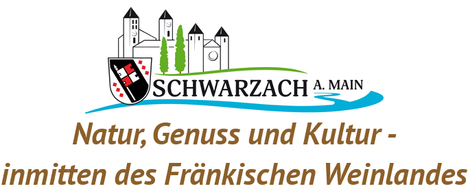 Logo: Schwarzach a. Main, Natur, Genuss und Kultur inmitten des Fränkischen Weinlandes